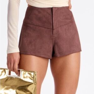 Fashion Nova Brown Suede Shorts